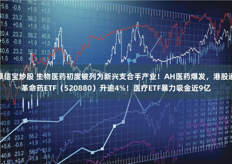 卓信宝炒股 生物医药初度被列为新兴支合手产业！AH医药爆发，港股通革命药ETF（520880）升逾4%！医疗ETF暴力吸金近9亿