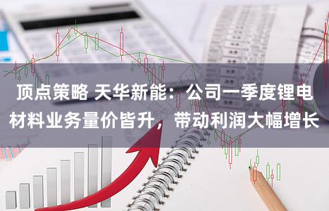 顶点策略 天华新能：公司一季度锂电材料业务量价皆升，带动利润大幅增长