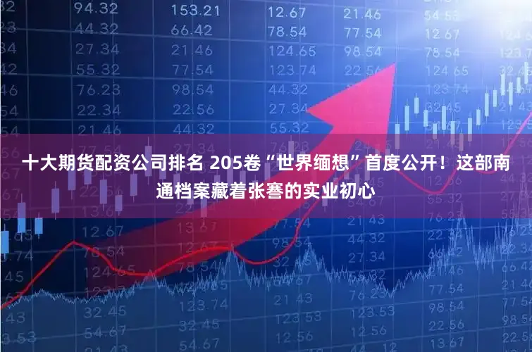 十大期货配资公司排名 205卷“世界缅想”首度公开！这部南通档案藏着张謇的实业初心